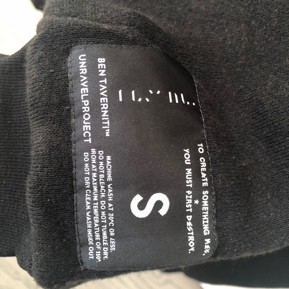 Unravel Black Cashmere Blend Distressed Neck Sweater | Off-Shoulder - Picture 4 of 5